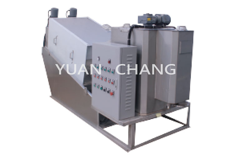 Volute Press for sludge dewatering